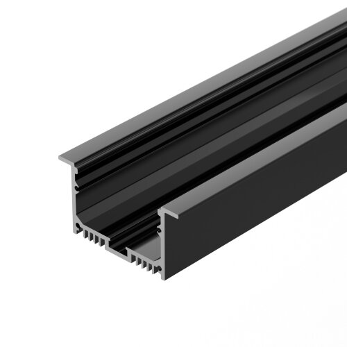 Профиль с экраном SL-LINIA62-F-2500 BLACK+OPAL (Arlight, Алюминий) 036307 - фото 2