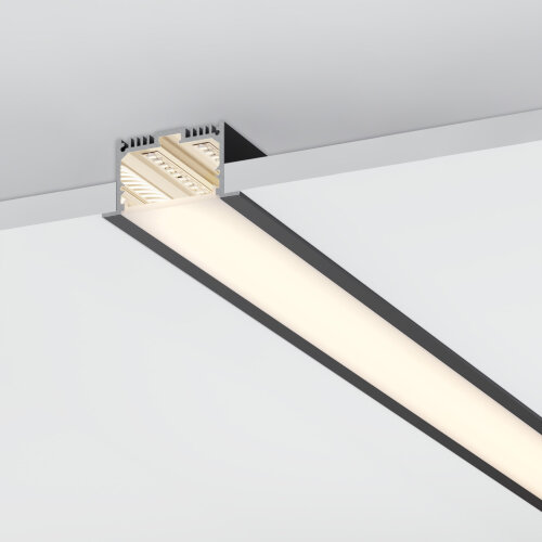Профиль с экраном SL-LINIA62-F-2500 BLACK+OPAL (Arlight, Алюминий) 036307 - фото 6