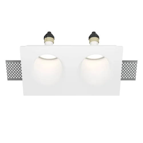 Встраиваемый светильник Гипс Модерн / Gyps Modern 2*GU10 10 Вт (Белый) DL002-1-02-W - фото 2