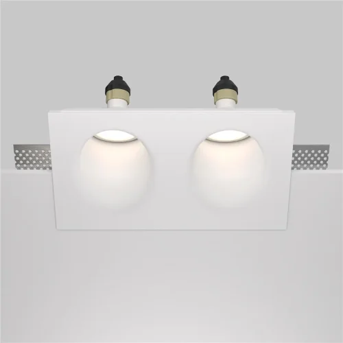 Встраиваемый светильник Гипс Модерн / Gyps Modern 2*GU10 10 Вт (Белый) DL002-1-02-W - фото 4