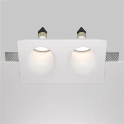Встраиваемый светильник Гипс Модерн / Gyps Modern 2*GU10 10 Вт (Белый) DL002-1-02-W