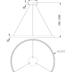 Подвесной светильник Maytoni MOD058PL-L54W4K (Белый)