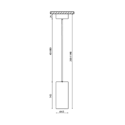 Крепление сменное М6 для светильников VILLY, подвесное, цвет Золото, VL-M6-GD 004296