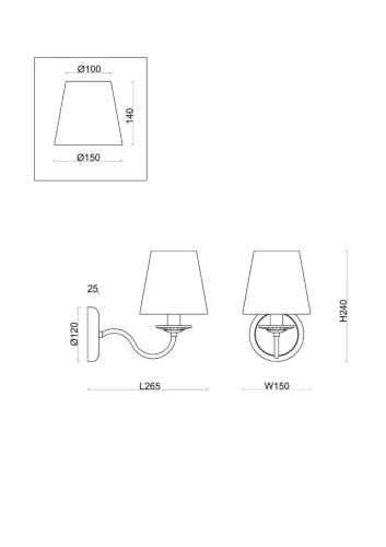 Настенный светильник (бра) Freya FR2027WL-01BS (Латунь) - фото 2