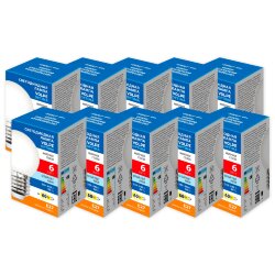 LED-G45-6W-4000K-E27-FR-SLF Набор из 10штук Лампа светодиодная, Форма шар, матовая, Серия Optima Филамент, Белый свет 4000K