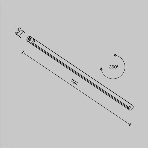 Шинопровод для системы Shelf 924 мм (Черный) CA012-TRX-900-B - фото 7