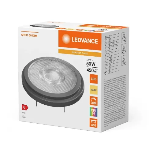Лампа светодиодная 4.7W/940 (=50W) DIM 36° GU10 LED PAR16 | SUPERSTAR Plus | - OSRAM. Фото 7