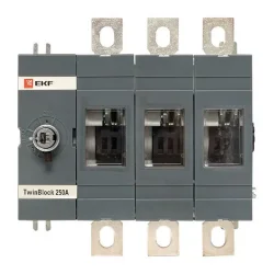 Рубильник 3п 250А без рукоятки управления TwinBlock PROxima EKF tb-s-250-3p