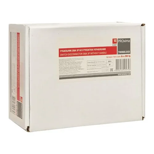 Рубильник 3п 250А без рукоятки управления TwinBlock PROxima EKF tb-s-250-3p - фото 6