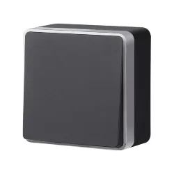 Выключатель одноклавишный Gallant черный с серебром W5010034 W5010034