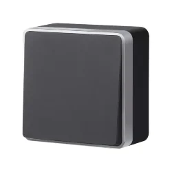 Выключатель одноклавишный Gallant черный с серебром W5010034 W5010034