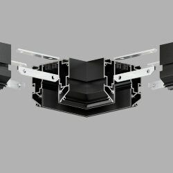 Угловой элемент 90° трека SMART ONE, алюминий, черный, Denkirs TR2026-BK