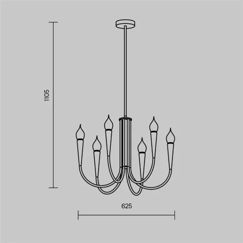 Подвесной светильник Freya FR5253PL-06BS (Латунь) - фото 3