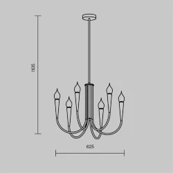 Подвесной светильник Freya FR5253PL-06BS (Латунь)