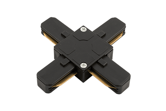 X-Коннектор для однофазных накладных трековых систем, черный,KXZ-BL-X - фото