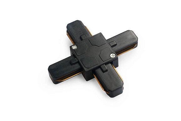 'X-Коннектор для однофазных накладных трековых систем, черный,KXZ-BL-X. Фото 2