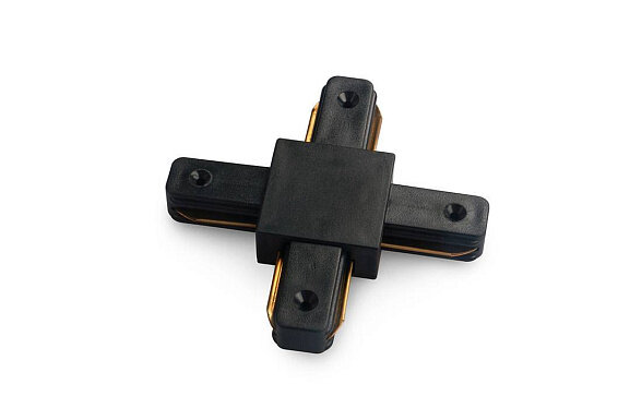 'X-Коннектор для однофазных накладных трековых систем, черный,KXZ-BL-X. Фото 4