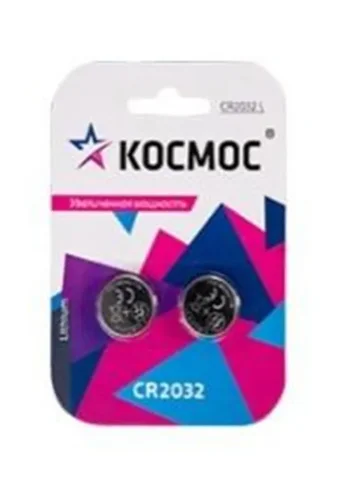 Элемент питания литиевый CR2032 СУПЕР МОЩНЫЙ 2хBL (уп.2шт) КОСМОС KOC2032PBL2 - фото