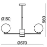 Подвесной светильник Мрамор / Marble (Латунь) FR5230PL-06BS - фото 10
