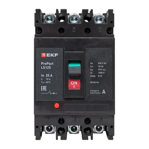 Выключатель автоматический 3п 25А 18кА LS125 ProPact EKF mccb-125-18-3-25-ls - фото 5