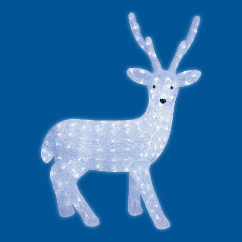 ULD-M6393-200-STA WHITE IP20 DEER-1 Фигура светодиодная Олень-1, 200 светодиодов, размер 63x36x93 см, цвет свечения-белый, IP20. - фото 1