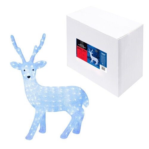 ULD-M6393-200-STA WHITE IP20 DEER-1 Фигура светодиодная Олень-1, 200 светодиодов, размер 63x36x93 см, цвет свечения-белый, IP20. - фото 9