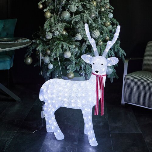 ULD-M6393-200-STA WHITE IP20 DEER-1 Фигура светодиодная Олень-1, 200 светодиодов, размер 63x36x93 см, цвет свечения-белый, IP20. - фото 5