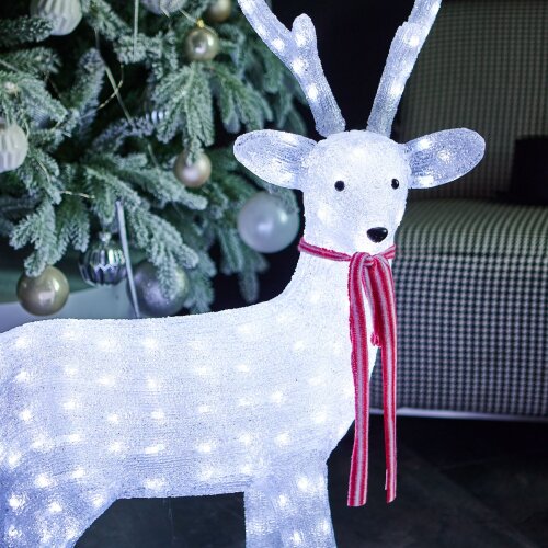 ULD-M6393-200-STA WHITE IP20 DEER-1 Фигура светодиодная Олень-1, 200 светодиодов, размер 63x36x93 см, цвет свечения-белый, IP20. - фото 7