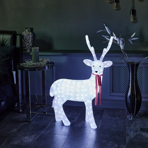 ULD-M6393-200-STA WHITE IP20 DEER-1 Фигура светодиодная Олень-1, 200 светодиодов, размер 63x36x93 см, цвет свечения-белый, IP20. - фото 4