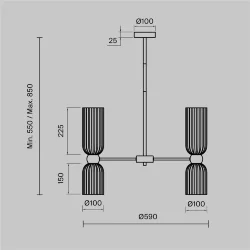 Подвесной светильник Antic E14х10 (Золото)