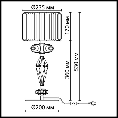 Настольная лампа «ODEON LIGHT EXCLUSIVE» 5414/2T, серия: TERRA. Фото 2.