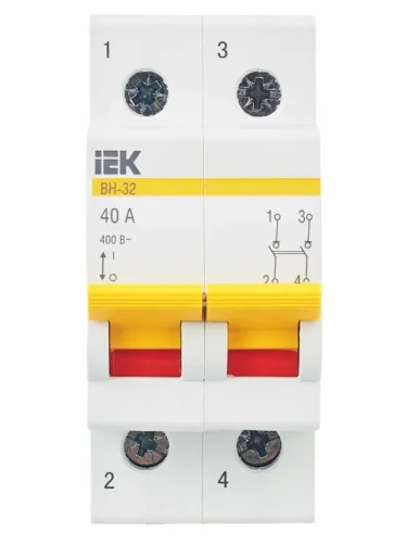 Выключатель нагрузки (мини-рубильник) 2п 40А ВН-32 KARAT IEK MNV10-2-040 - фото 2