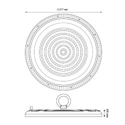 ULY-U37D-150W-6500K IP65 GREY Светильник светодиодный промышленный, Дневной свет 6500K, Угол 90 градусов, TM Uniel