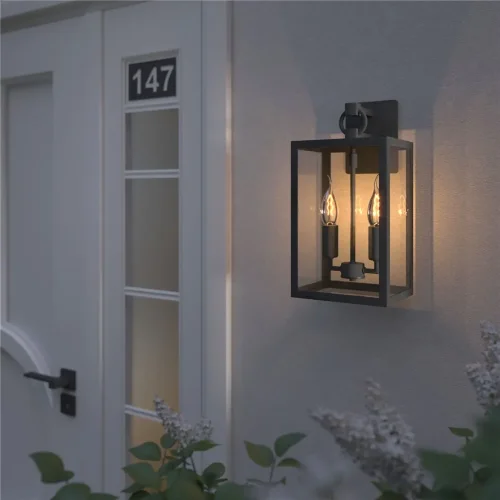 Уличный настенный светильник Candle D 35150/D черный - фото 4