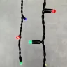 Гирлянда Бахрома 3,1 х 0,5 м Разноцветная 220В, 120 LED, Провод Черный Каучук, IP65. Фото 4.