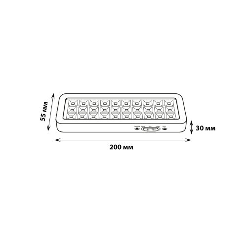 ULR-Q401 2W-DW WHITE S01 Светильник светодиодный аварийного освещения ВЫХОД, Дневной свет 6500K, Встроенный аккумулятор AC-DС, Корпус белый. - фото 7