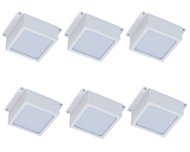 Универсальный офисный светодиодный светильник Грильято комплект 6 шт 36 Вт IP20 100x100x40 мм 6000K Опал - фото