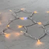 Гирлянда Нить 10м Желтая с Мерцанием Белого Диода 220В, 100 LED, Провод Прозрачный ПВХ, IP54. Фото 3.