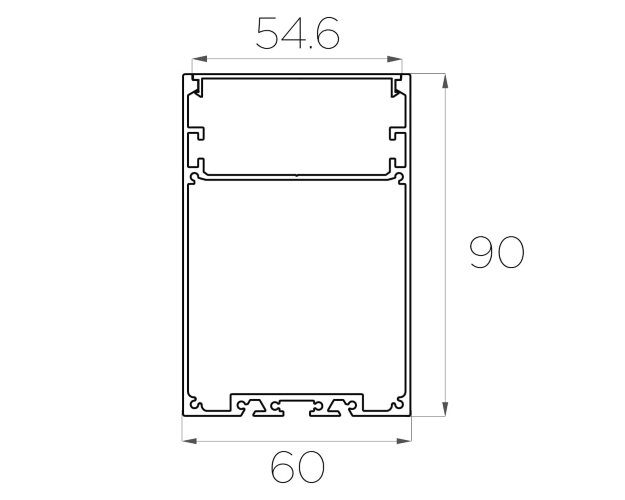 Профиль накладной алюминиевый LC-LP-9060-2 Anod - фото 3