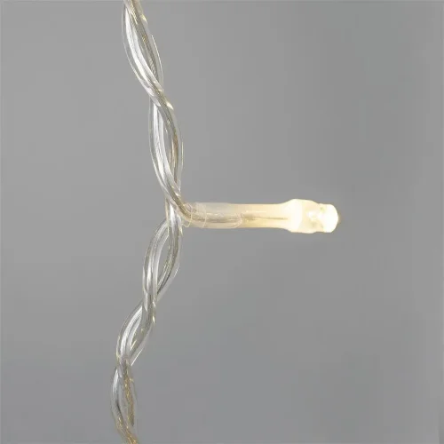 Гирлянда Занавес Облегченный 2 x 1 м Тепло-Белый 220В, 200 LED, Провод Прозрачный ПВХ, IP54. Фото 2.