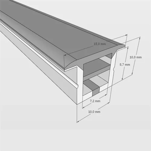 Cиликоновая оболочка встраиваемая T1010 S29 (10*10mm, pcb 6mm) - фото I