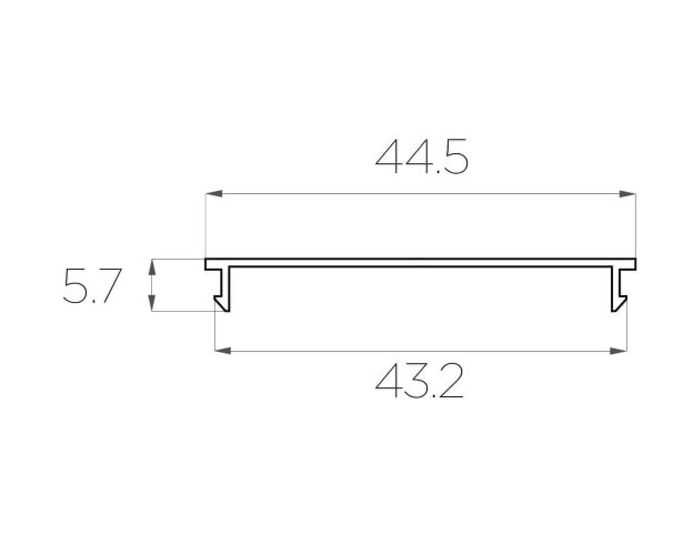 Рассеиватель поликарбонатный для профиля LC-LRM-BL44-2 чёрный - фото 2