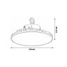 ULY-U44D-150W-6500K IP65 BLACK Светильник светодиодный промышленный, Дневной свет 6500K, Угол 90 градусов, TM Uniel - фото 10