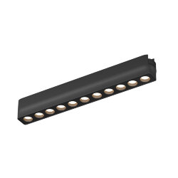 Светильник для трека Air, серия Grill 3000 со светодиодом, L230*W26*H36мм, 48V DC, 12W, RA?90, 36°, 3000K, IP20, черный, алюминий, Denkirs DK5305-BK