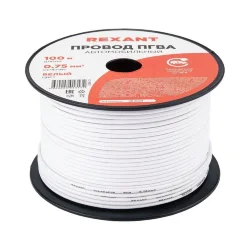 Провод ПГВА 0.75 Б бухта (м) Rexant 01-6501