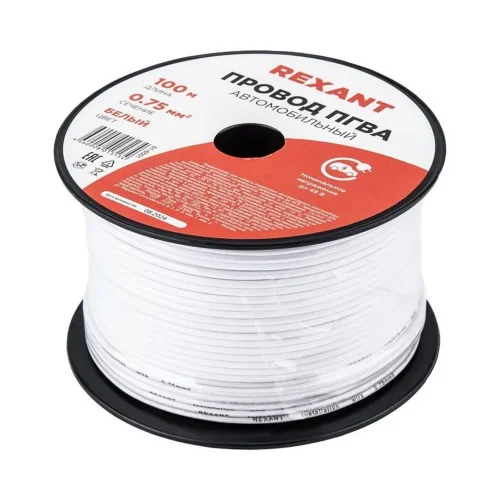 Провод ПГВА 0.75 Б бухта (м) Rexant 01-6501 - фото 6