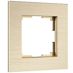 Рамка из металла на 1 пост АluMax шампань алюминий W0013511