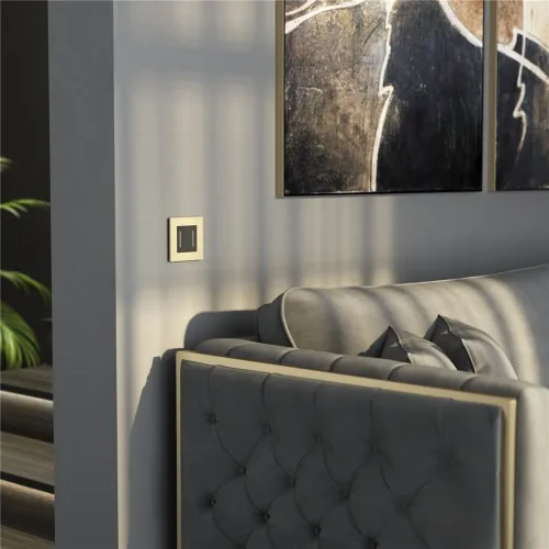 Рамка из металла на 1 пост АluMax шампань алюминий W0013511 - фото 4