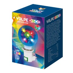 ULI-Q309 1.5W-RGB ДИСКО ШАР 3D Светодиодный светильник, Свечение 3D звёзды, Вилка 220В, Диаметр 8см.