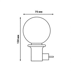 ULI-Q309 1.5W-RGB ДИСКО ШАР 3D Светодиодный светильник, Свечение 3D звёзды, Вилка 220В, Диаметр 8см.